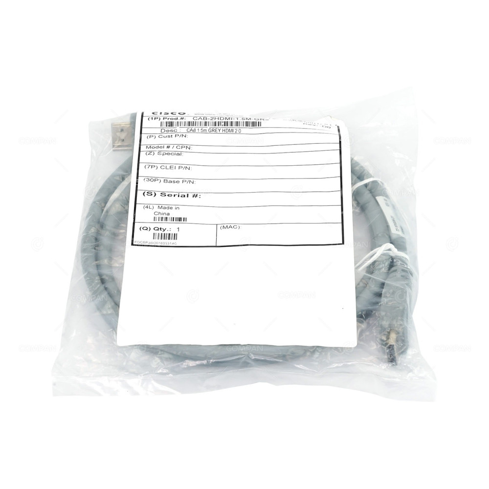 CAB-2HDMI-1.5M-GR CISCO HIGH SPEED  HDMI CABLE 1.5M 72-101006-01